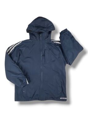 GAP KIDS Navy and White Striped Winter Coat